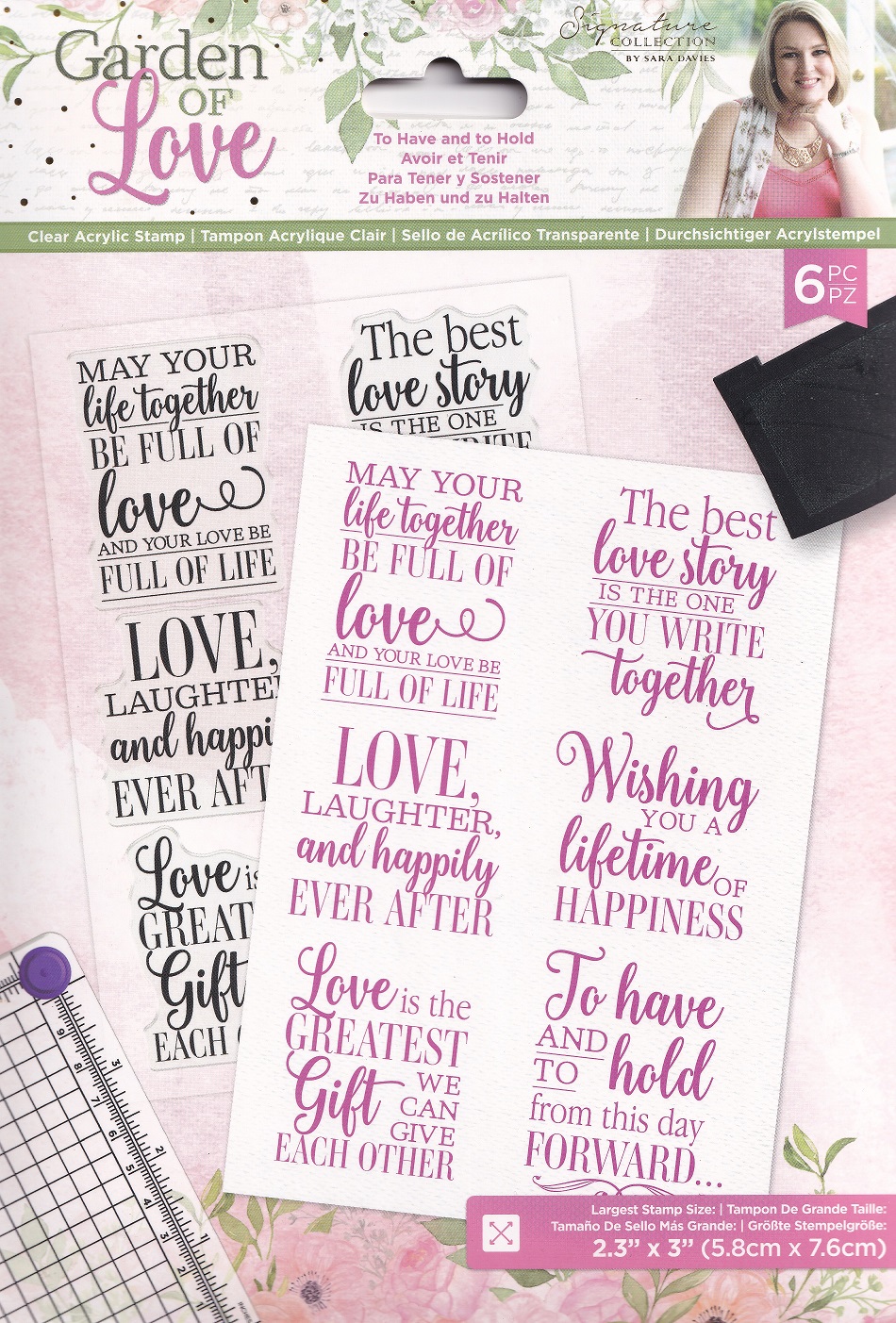 sarah davies signature collection to have and to hold acrylic stamp set