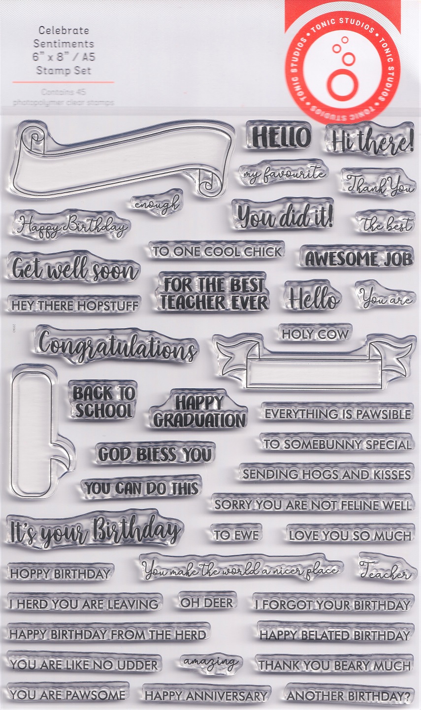 tonic studios celebrate sentiments stamp set
