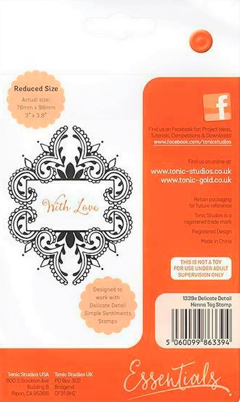 tonic studio delicate detail henna tag stamp