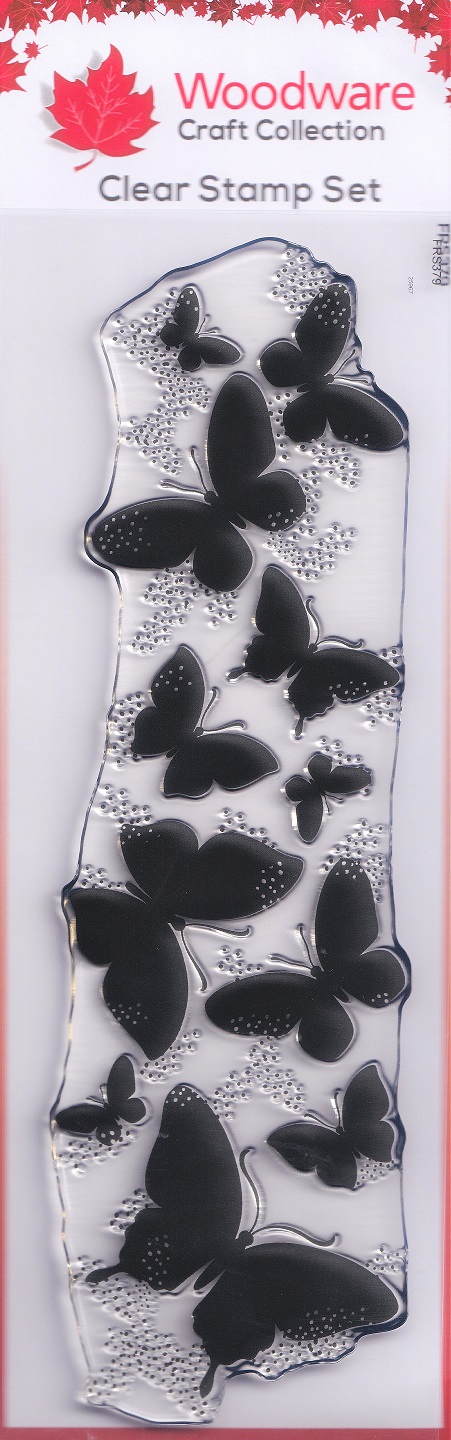 woodware butterfly cascade clear acrylic stamps