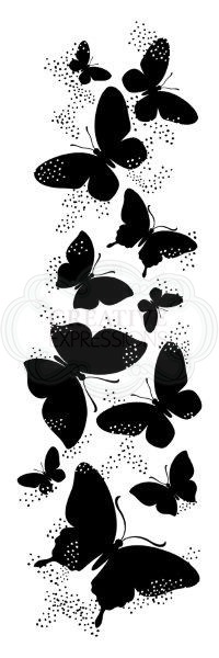 woodware butterfly cascade clear acrylic stamps