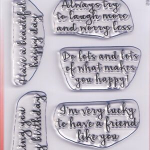 woodware happy thoughts clear acrylic stamps