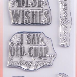 woodware old chap clear acrylic stamps