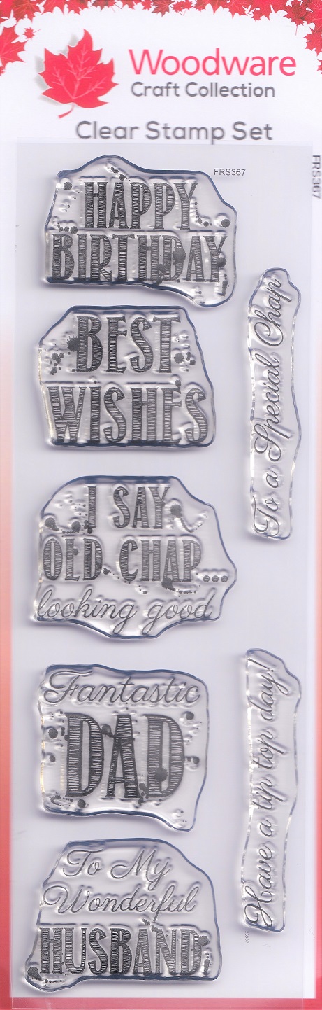 woodware old chap clear acrylic stamps