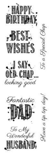 woodware old chap clear acrylic stamps