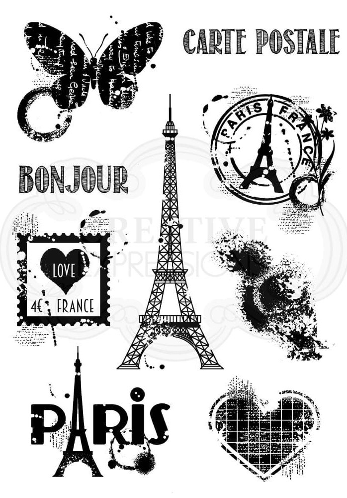 woodware paris elements clear acrylic stamps