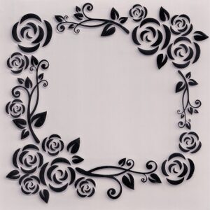 6" x 6" floral frame embossing folder (unpackaged)