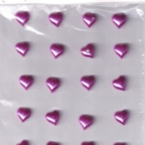 apac pink pearl heart stickers (24)