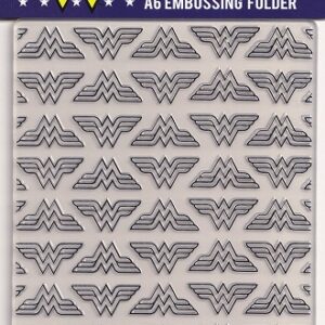 avec wonder woman a6 embossing folder emblem