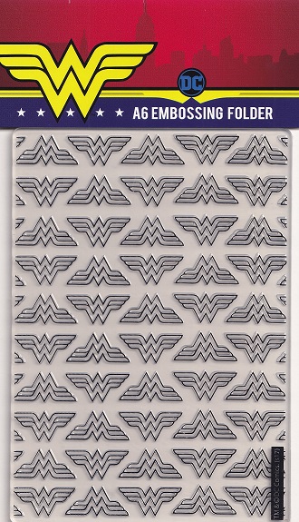 avec wonder woman a6 embossing folder emblem