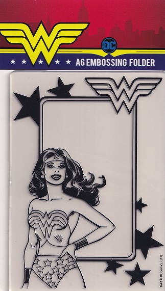 avec wonder woman a6 embossing folder pose