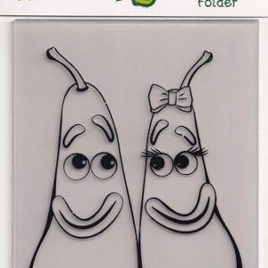 avec violent veg a6 embossing folder pear couple