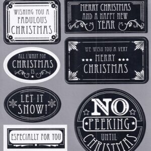christmas decorative stickers 1 sheet x 12