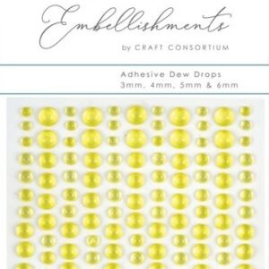 craft consortium essential embellishments adhesive dew drops yellow