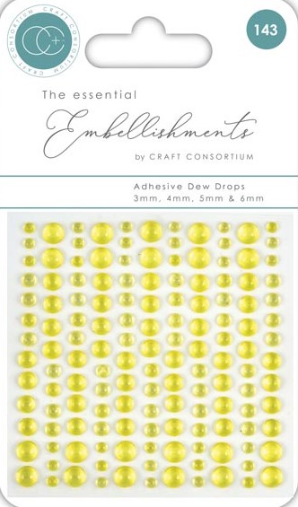craft consortium essential embellishments adhesive dew drops yellow