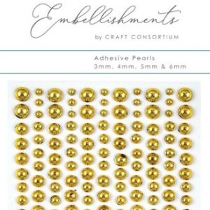craft consortium essential embellishments adhesive gold pearls
