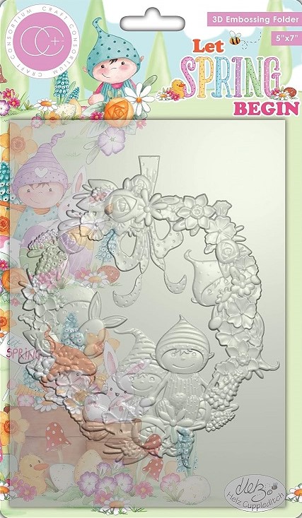 craft consortium let spring begin 3d embossing folder