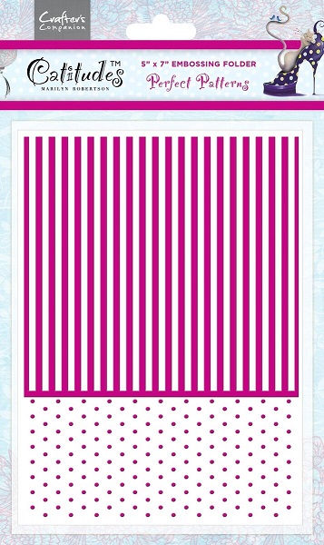 crafters companion catitude perfect patterns embossing folder