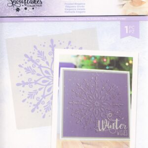 crafters companion glittering snowflake collection frosted elegance embossing folder