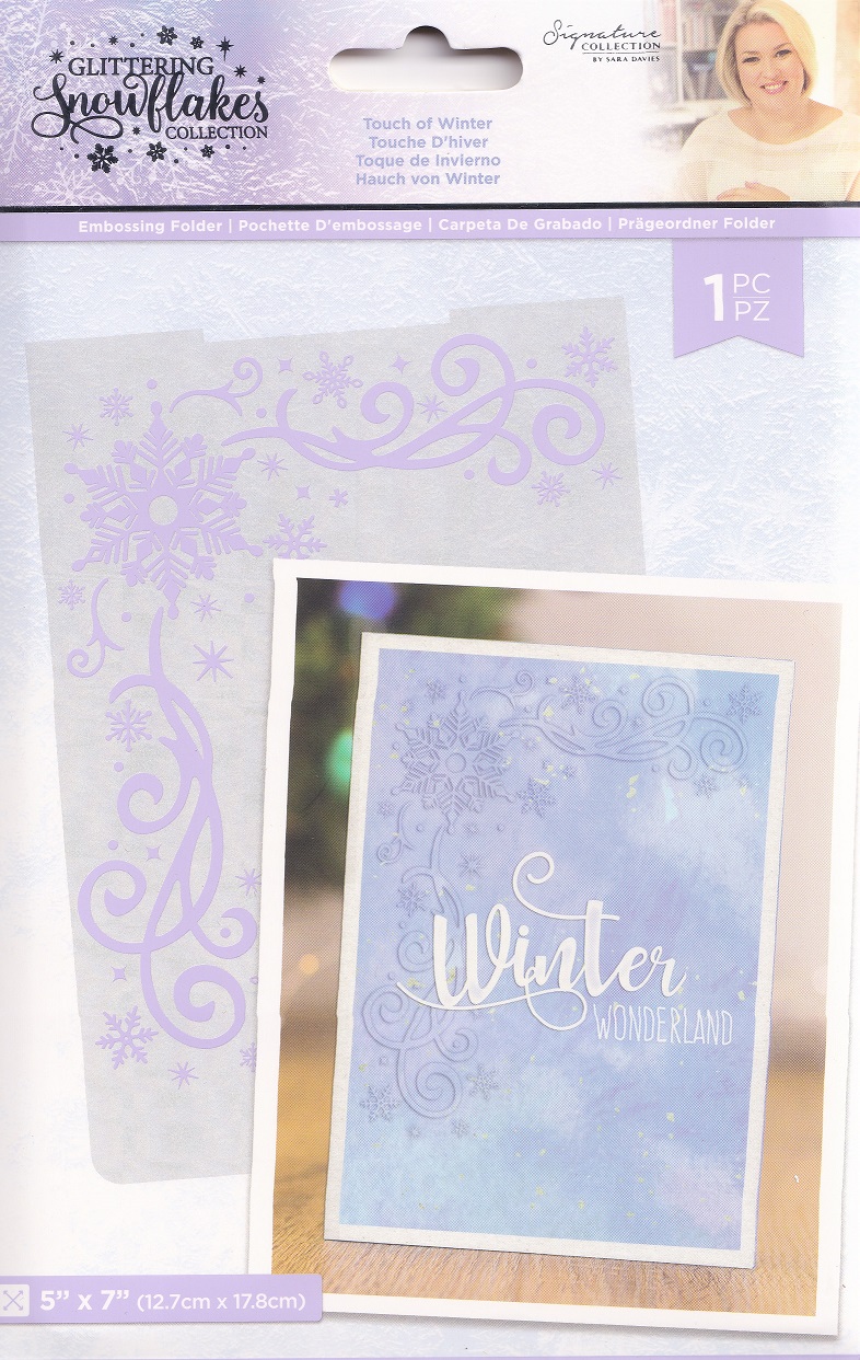 crafters companion glittering snowflake collection touch of winter embossing folder