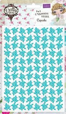 crafters companion verity rose cupcake embossing folder