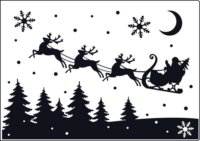 crafts too a4 embossing folder santa's sleigh