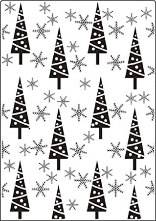 crafts too a4 embossing folder trees & snowflakes