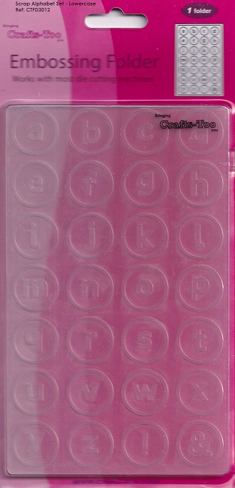 crafts too you scrap alphabet lower case embossing folder