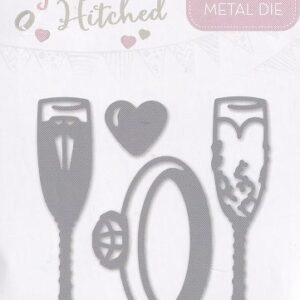 cut & make getting hitched dies ring & glasses
