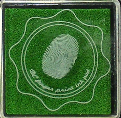 dc fingerprint ink pad grass green