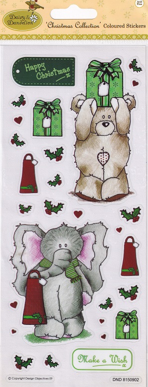 daisy & dandelion christmas collection bubbles & pickles stickers