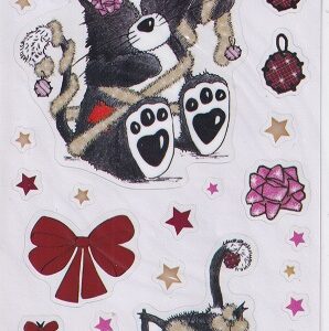 daisy & dandelion christmas collection pumpkin & aubergine stickers