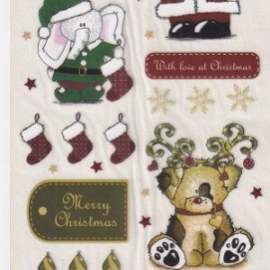 daisy & dandelion coloured christmas stickers santas little helpers