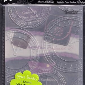 darice clock background embossing folder