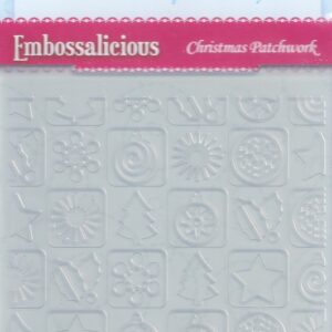 die'sire embossalicious christmas patchwork embossing folder