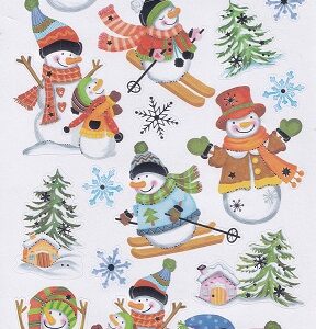 docraft create christmas ski snowman stickers