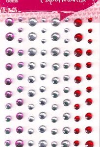 docrafts capsule red hot adhesive stones (104pcs)