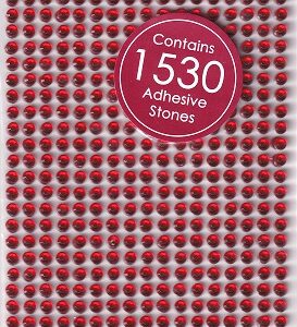 docrafts create christmas adhesive stones (red)