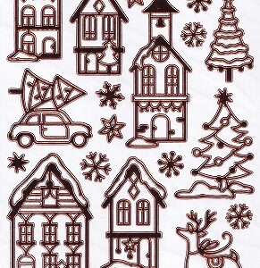 docrafts create christmas copper outline stickers