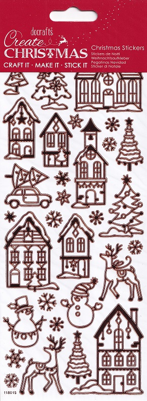 docrafts create christmas copper outline stickers