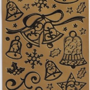 docrafts create christmas outline stickers bells gold