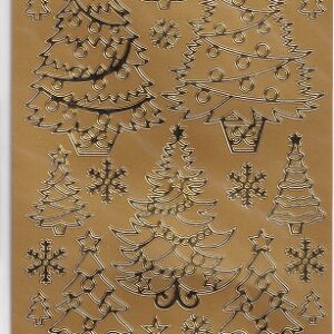 docrafts create christmas outline stickers christmas trees gold