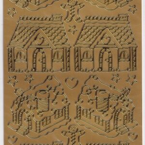 docrafts create christmas outline stickers gingerbread house gold