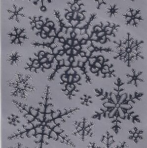 docrafts create christmas outline stickers silver snowflakes