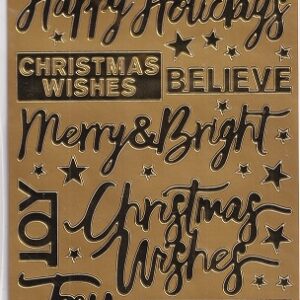 docrafts create christmas outline stickers xmas sentiments gold