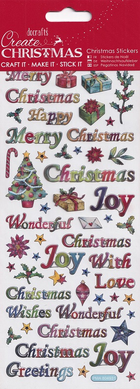 docrafts create christmas stickers christmas wishes