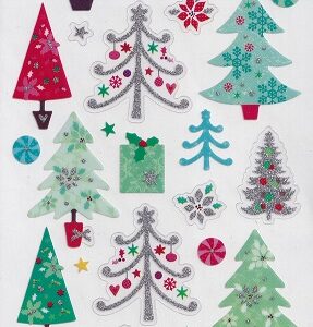 docrafts create christmas stickers colourful trees