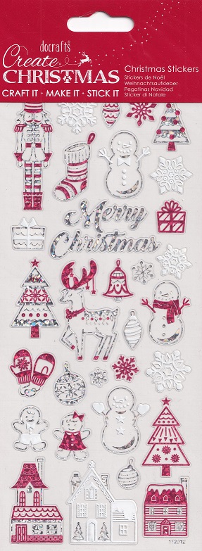docrafts create christmas stickers festive houses
