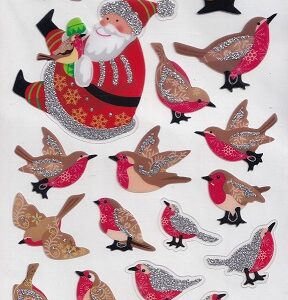 docrafts create christmas stickers filigree santa