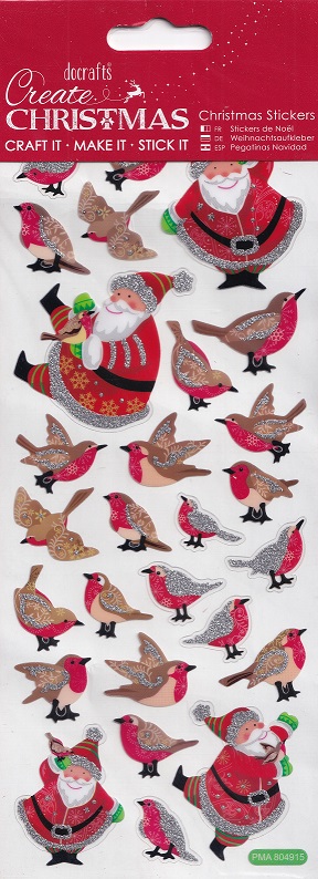 docrafts create christmas stickers filigree santa